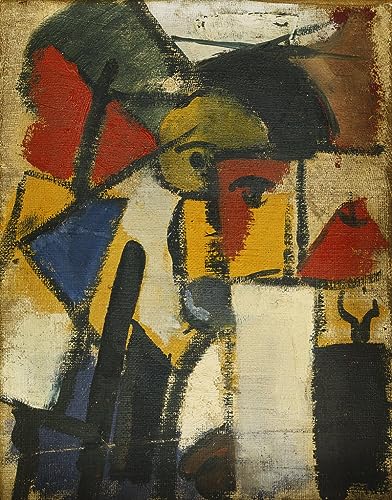 Impression d'affiches Tête par Theo Van Doesburg toile portrait 60x90cm