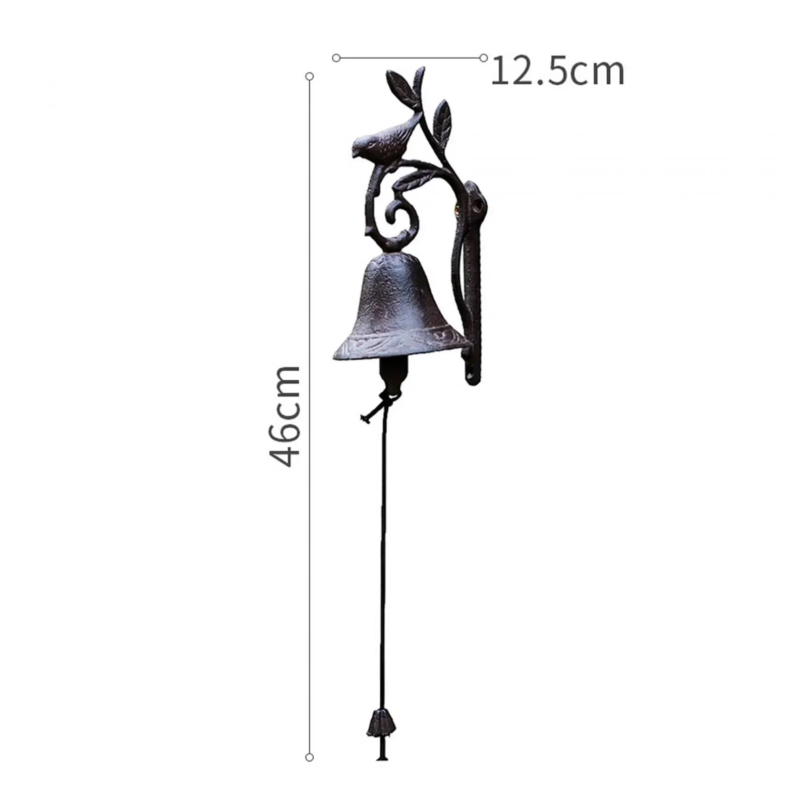 Campana de cena con timbre hierro fundido para Decoración | Puerta montada en la pared antigua for la decoración del hogar al aire libre interior del patio