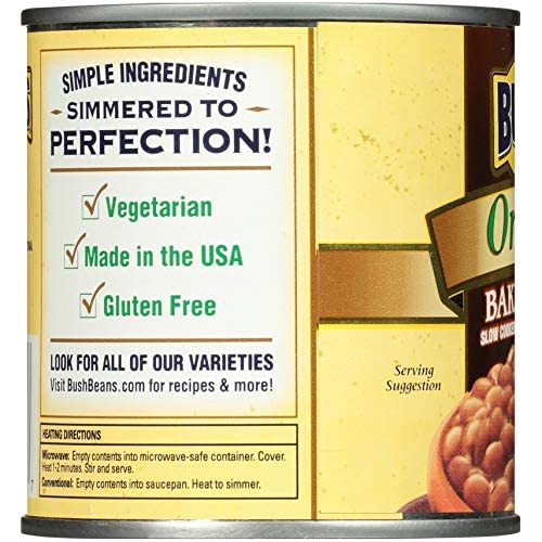 Bush's Best Organic Baked Beans, 16 Ounce Can - Canned Beans, Baked Beans Canned, Source Of Plant Based Protein And Fiber, Low Fat, Gluten Free (Pack Of 6) #TOP3