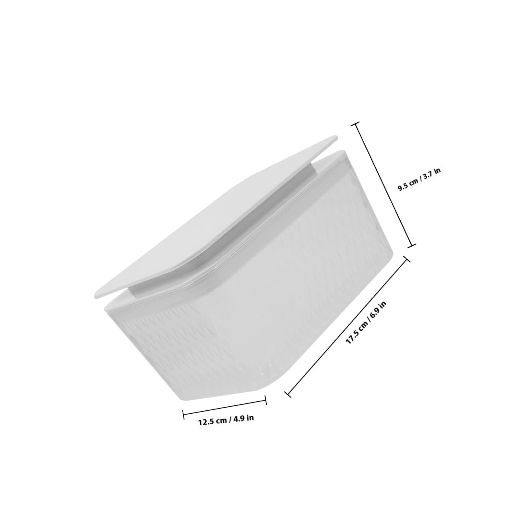 Caja Dispensadora de Toallitas Reutilizables Tapa Contenedor para Toallitas Húmedas Tamaño Compacto Material Plástico Cristal Blanco para Baño y Hogar Portátil y Higiénico