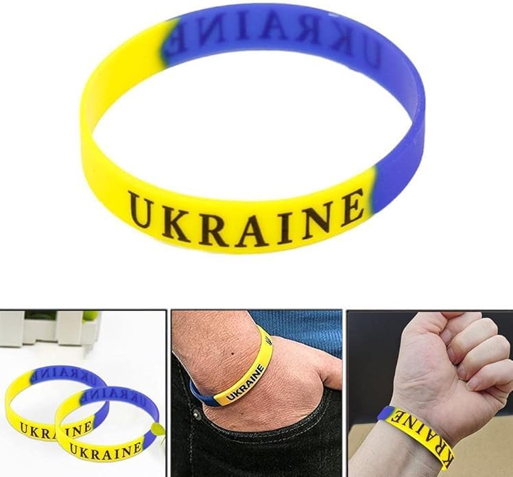 1PC Ukraine Flag Bracelet Ukraine Ukrainian Rubber Wristband Ukrainian Gifts Fan Souvenirs