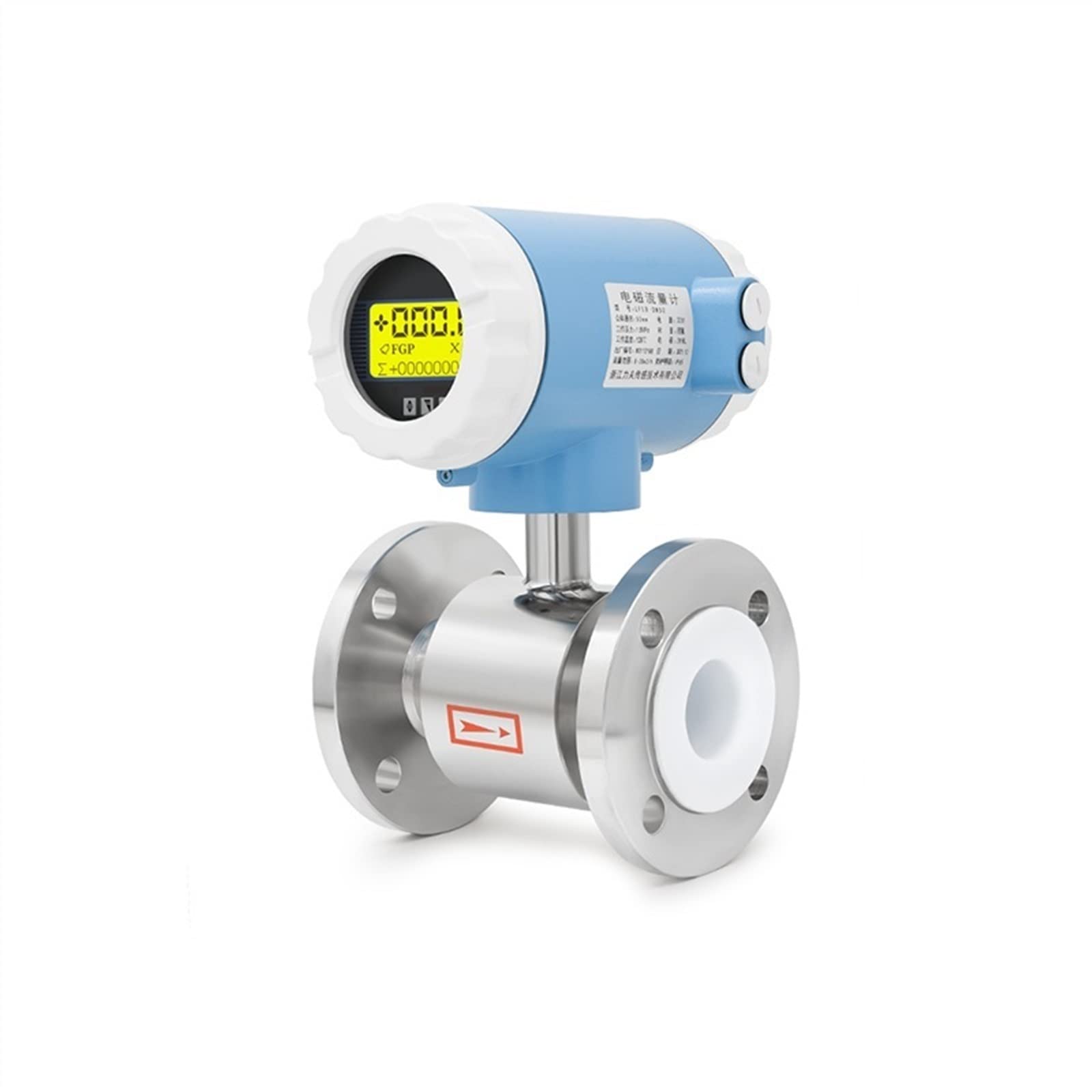 Genérico Medidor de Flujo Digital Industrial Sensor de Enlace de Brida de Alta precisión Medidor de Flujo electromagnético de tubería estándar (Color : DN-80)