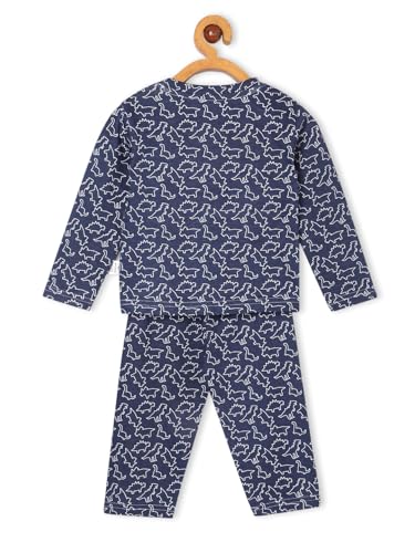 Image of The Mom Store Kids Cotton Night Suit for Boys and Girls | Soft Breathable Night Dress for Kids Boys and Girls | Printed Nightsuit Pajama Set | Comfortable All-Season Sleepwear for Daily Use