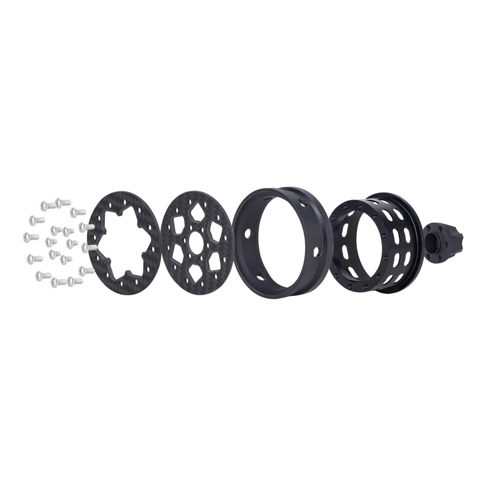 Für Axial Für SCX10 D90 Für TRX4 Für TRX6 Gen8 1/10 RC Auto Carbon Faser 1,9 Zoll Beadlock Räder Upgrade Teile RC Komponenten