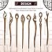 Chuangdi 8 Pieces Wooden Hair Sticks Japanese Hair Chopstick for Women Bun Maker, Chinese Chopstick Hairpin for Women Handmade Chignon Maker Accessories(Classic Pattern)