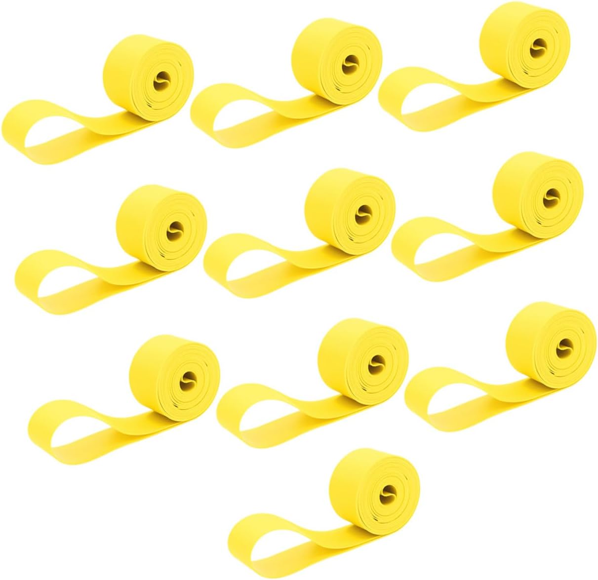 Mikinona 10Pcs PVC Rim Protective Strips Bike Rim Tapes for Mountain and Road Bikes Puncture-Resistant Stable Adhesion Tyre Cushions