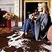 LYENDOS Cowhide Rug 5.2 x 6.3 Feet, Cow Hide Durable No-Slip Backing, Faux Cowhide Thickened Elastic, for Bedroom Living Room Home Office Western Decor