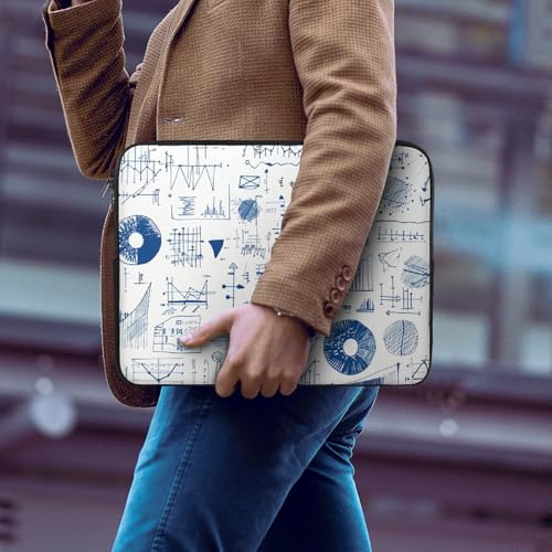 Funda para portátil de 38.1 cm protectora portátil contra caídas líneas azules 5