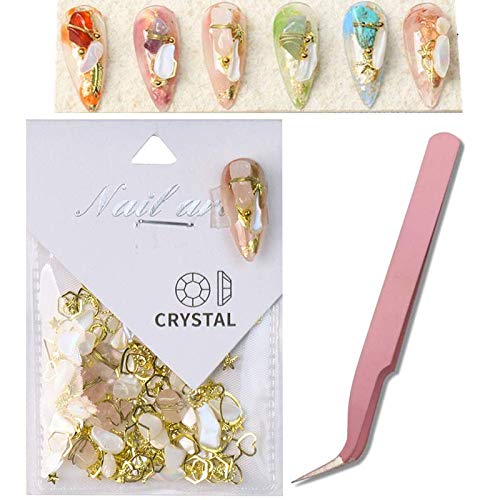 Gran variedad de tamaños para decoración de uñas, joyería de arte de uñas de piedra, piedra de cristal, decoración de uñas, pieza de concha de arte disponible en Yaxa Mexico