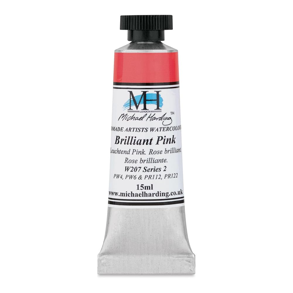 Michael Harding Professional Watercolors - 15ml Tubes (Brilliant Pink)