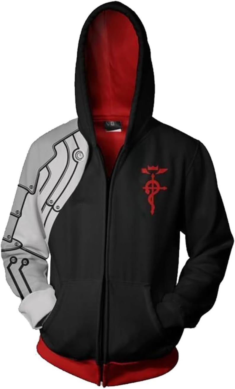 MIAOCOS Moletom com capuz Edward Elric cosplay unissex adulto