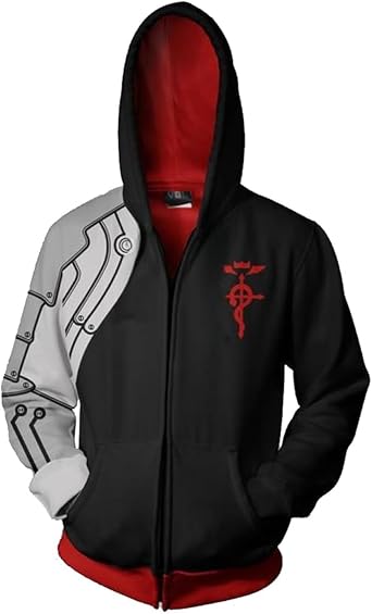 MIAOCOS Adult Cosplay Hooded Sweatshirt Zipper-up Casual Coat for Comic Con Halloween Party Outfit