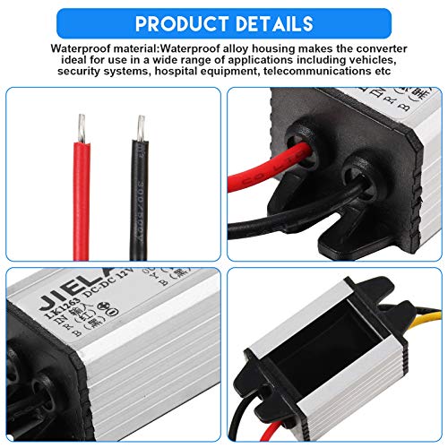 Image of 2 Pieces 12v to 5v Volt Converter Waterproof Dc to Dc Buck Converter Accept 8v - 22v Inputs Voltage Regulators 3a 15w Volt Module for Car Truck Boat Solar System