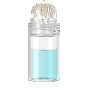 Hydra Needle 20 Derma Stamp Microneedling Pin Length 0.5 mm Serum Applicator Bottle Reusable for Anti-Ageing Skin Care Hair Beard Growth Stimulation