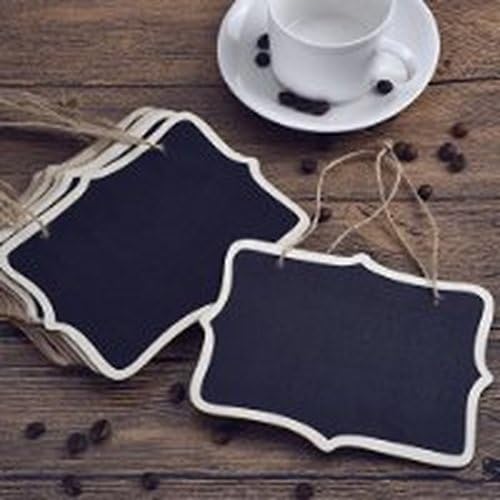eBoot Mini Rectangle Chalkboard Label for Message Board Signs, Black, Set of 10