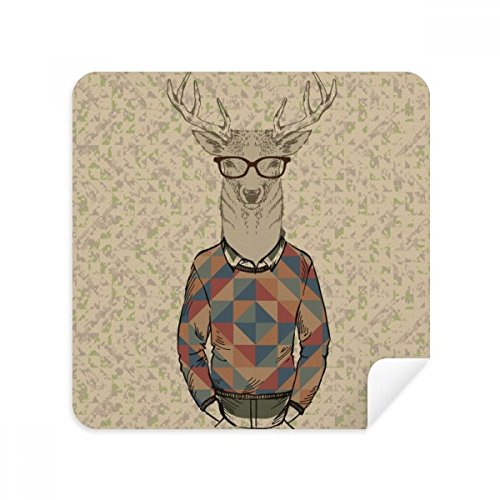 Tissu en daim effet artistique cerf animal pour verres et écrans