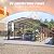 Shaical 13x20 FT Metal Carport with Reinforced Support Legs Base, All Weather Heavy Duty Garage with Galvanized Steel Roof, Outdoor Car Canopy Shelter for Truck, Boat, Pickup, Tractor, Parties, Black