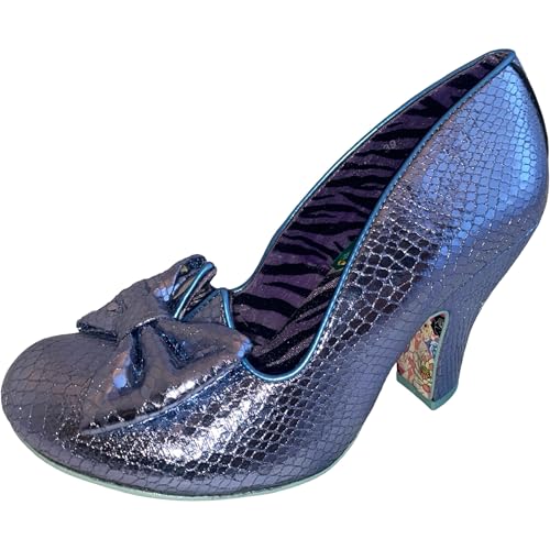 Irregular Choice Just in Time Green Sequin Court Shoes