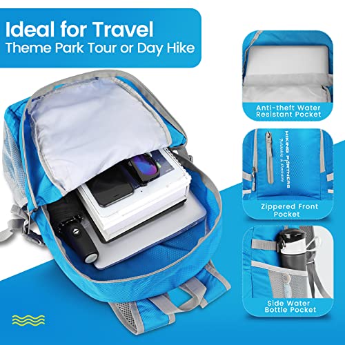 Image of ZOMAKE Lightweight Packable Backpack, 35L Foldable Daypack (Light Blue)