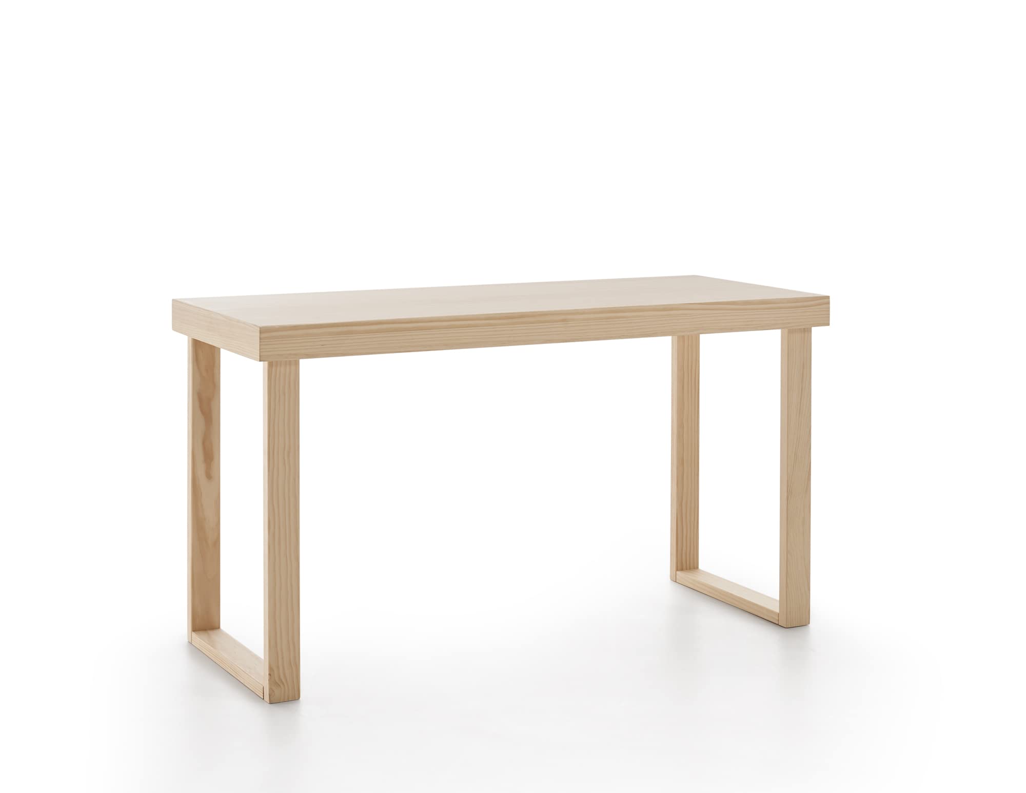 HOGAR24 ES | Berlin | Escritorio Oficina | Escritorio despacho Madera Maciza Natural | Color Natural | Medidas: 100 cm x 50 cm x 75 cm