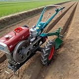 Mini motocoltivatore motorizzato, trattore manuale a 2 ruote per giardino, fattoria e frutteto, motocultor compatto per la preparazione del terreno e il diserbo