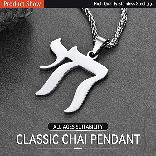 FaithHeart David of Star Necklace for Men Women, Jewish Star Pendant Necklace Stainless Steel Hebrew Amulet Jewelry, Gift Box3