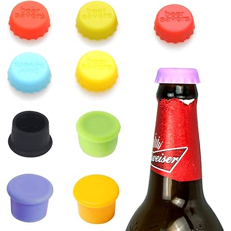 Gwolf Silikon Kronkorken 10 Stuck Flaschenverschluss Silikon Flaschenmarkierer Wiederverwendbarer Bierverschluss Bierflaschenverschluss Fur Wein Champagner Bier Und Kohlensaurehaltige Getranke Amazon De Elektro Grossgerate
