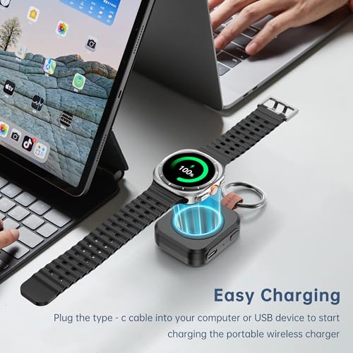 Image of for Samsung Galaxy Watch Charger,1200mAh Portable Charger for Samsung Galaxy Watch 7 /Ultra /6 /6 Classic /5 /5 Pro /4 /3,Active 2 /1,Wireless Magnetic