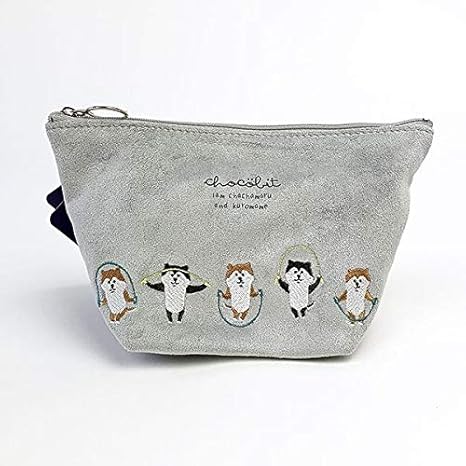 Amazon Co Jp チョコビット ちゃちゃまる 舟形ポーチ ちゃちゃまる くろまめ ポーチ 小物ケース メイクポーチ グッズ グレー Mcor ホビー 通販