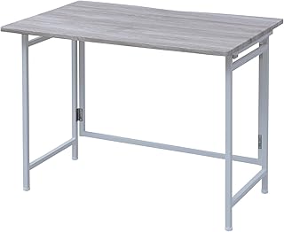 山善(YAMAZEN) デスク 折りたたみ パソコンデスク コンパクト アジャスター付 完成品 幅90×奥行60×高さ70cm PCデスク 机 アンティークアイボリー/ホワイト CPST-9060(AIV/SWH)