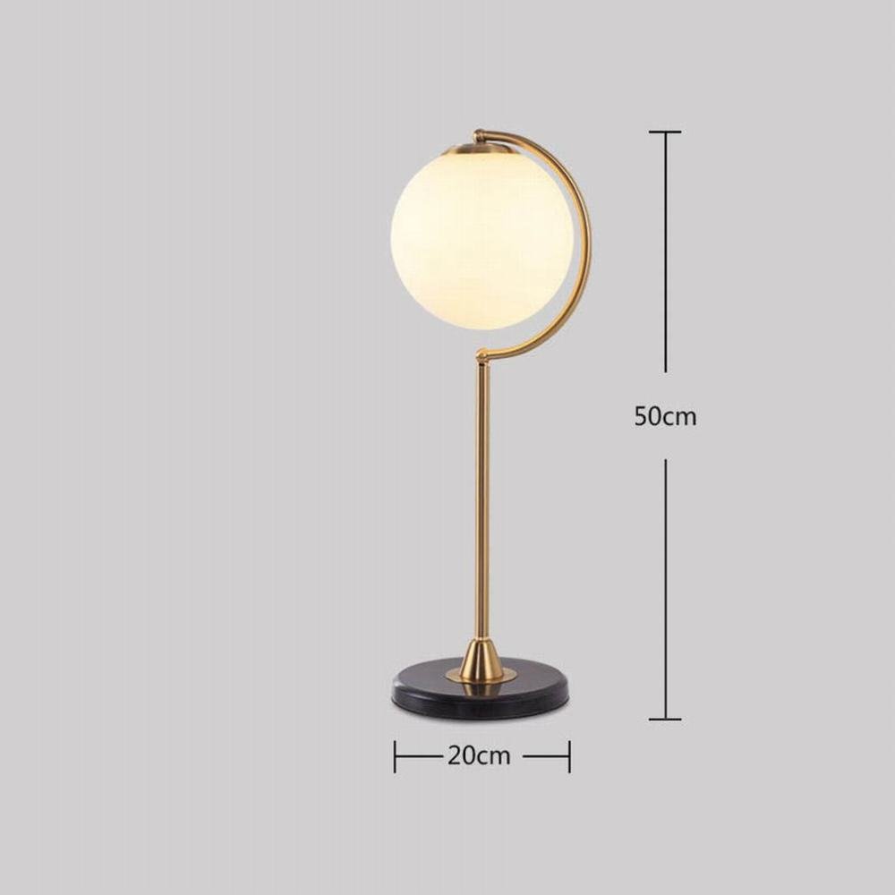DEN Nordic Minimalist Bedroom Bed Double Head Table lamp Creative Room Glass Ball lamp Personality Gold Living Room Table lamp