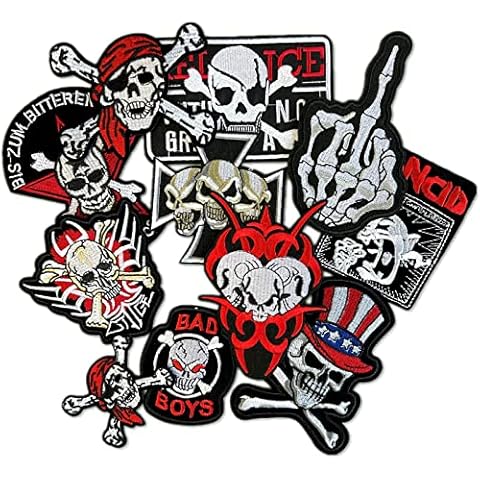 Dark Embroidered Applique Iron On Patches for Backpacks, Rock Band Patches for Jackets, Cool Sew Patch for Clothing, Jeans, Hats, DIY Accessories (Dark3 11 Pcs) Cover