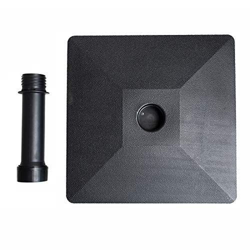 Sombrilla jardín base rellenable agua exterior patio negro 5