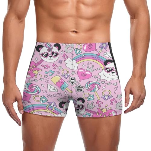 Maillot de bain licorne panda homme idéal pour les vacances à la plage