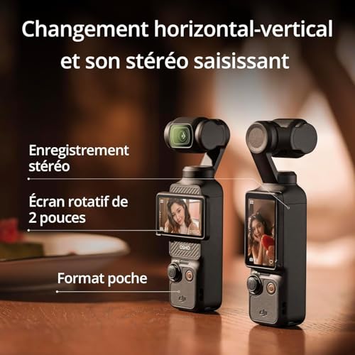 DJI Osmo Pocket 3 avec Vidéo 4K 120 ips et MAP Rapide