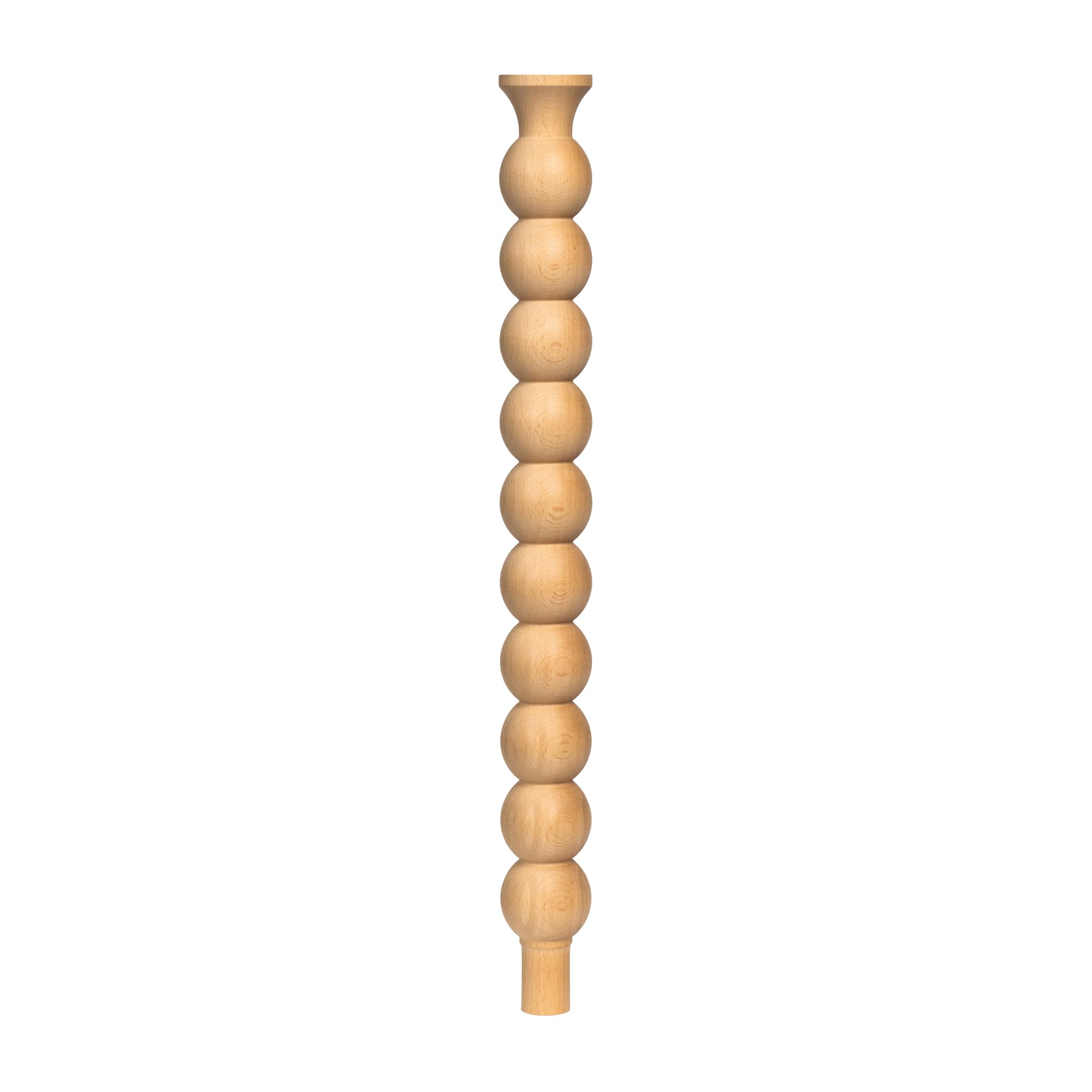goji home decor Modern Bobbin Beech Table Leg – Handmade & Unfinished – Decorative Wooden Leg for DIY Furniture Projects (38 Inch / 95 cm)