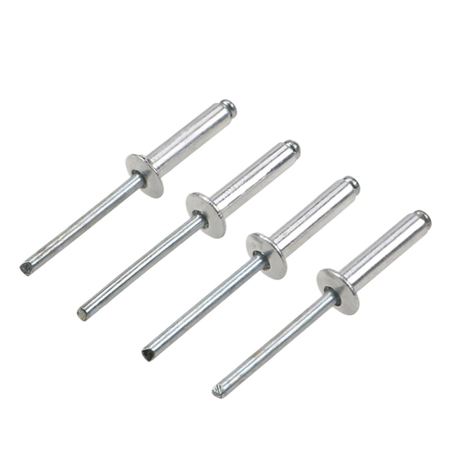 60-częściowy zestaw nitów, zawiera nity 2,4 mm, 3,2 mm, 4,0 mm i 4,8 mm, idealny do majsterkowania, napraw samochodowych i mocowania.