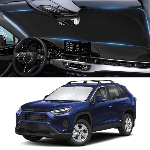 Image of Windshield Sun Shade for Toyota RAV4 2019-2026 Custom Fit RAV 4 Sunshade