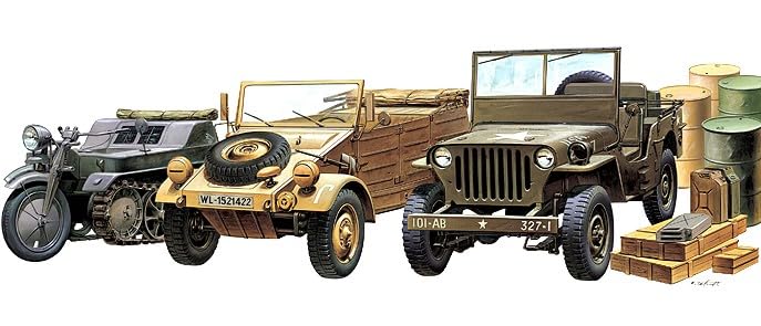 Modèle en plastique 1/72 véhicules légers alliés axe pour réussir vos dioramas WW2