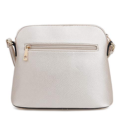Image of SG SUGU Lunar Lightweight Medium Dome Crossbody Bag Shoulder Bag with Tassel | Zipper Pocket | Adjustable Strap