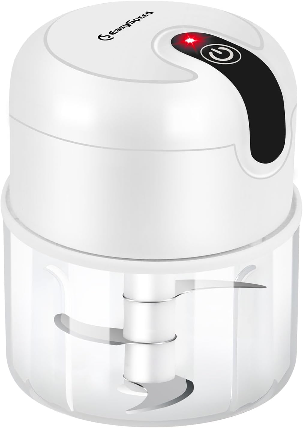 EASYSPEED Electric Garlic Chopper 1Cup, Mini USB Charging Wireless Food Processor with 304 Stainless Steel, 3 Sharp Blades, Portable Kitchen Meat Grinder for Onion, Garlic, Ginger, Chili