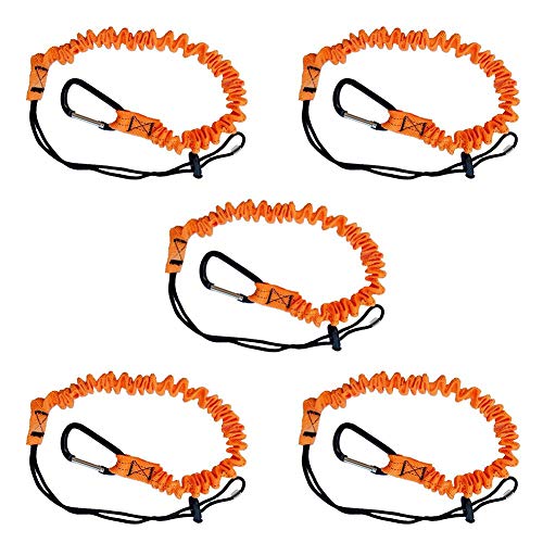 RUNMIND Sicherheits-Werkzeug-Lanyard, robuster Gerüst-Hut Lanyard mit Karabiner, 5pcs Cover