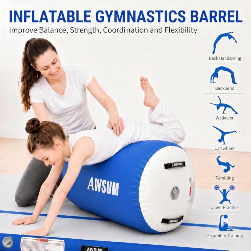 AWSUM Air Gymnastics Barrel Roller Tumble Equipment Back Walkover Trainer - image 4