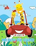 Giraffe Malbuch für Kinder: 30 Illustrationen Schönes Giraffen Afrikanische Tiere Designs zum Stressabbau und Entspannung - Zentangle Ausmalbuch für Senioren Und Kinder Garden