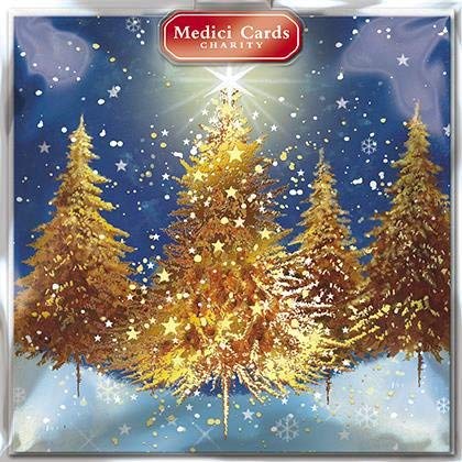 Pack of 8 Golden Forest Charity Christmas Cards