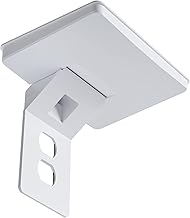 ECHOGEAR Wide Outlet Shelf - Next-Gen Design with Built-in Cord Storage & Room for Bulky Plugs - Works with Both Standard & Decora Outlets - Quick Install with Included Hardware