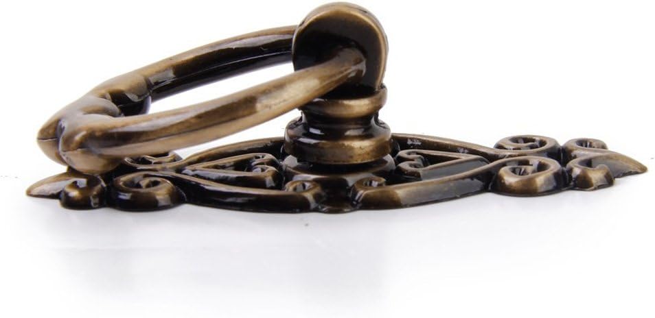 ULTNICE 10pcs Vintage Pull Handle Knobs For Kitchen Cabinet Cupboard Dresser Door With Drawer Ring (Antique Brass)