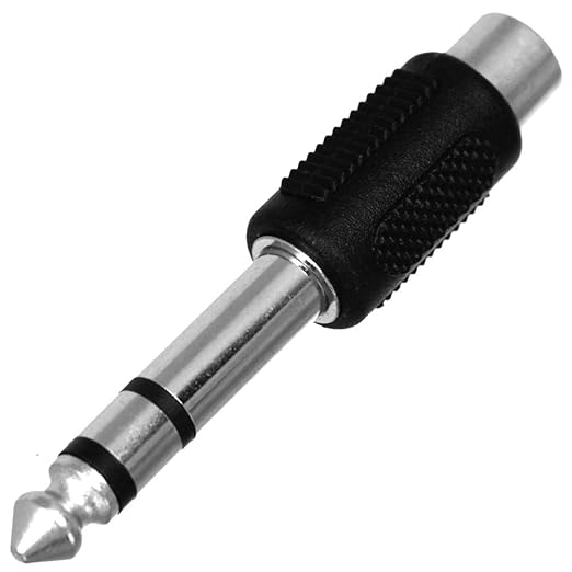 Adaptador CESS 6.35mm TRS Macho a RCA Hembra Plateado (4 Unidades) miniatura 5