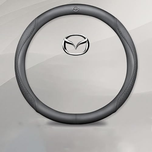 MYRFCSA Car Steering Wheel Covers, for Mazda 3 2018-2023 Soft Breathable and Anti-Slip Car Accessory Steering Wheel Protector Cover,F
