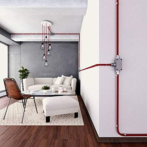 Creative-Tube flexible conduit, Red Rayon (RM09) fabric covering, 20 mm diameter